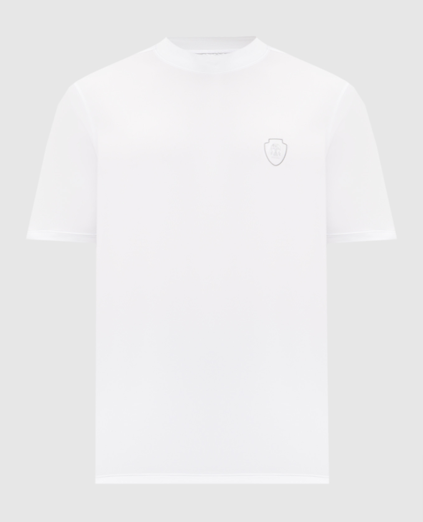 White T-shirt with emblem Brunello Cucinelli