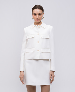 Ermanno Scervino White cropped jacket D466I340ILM