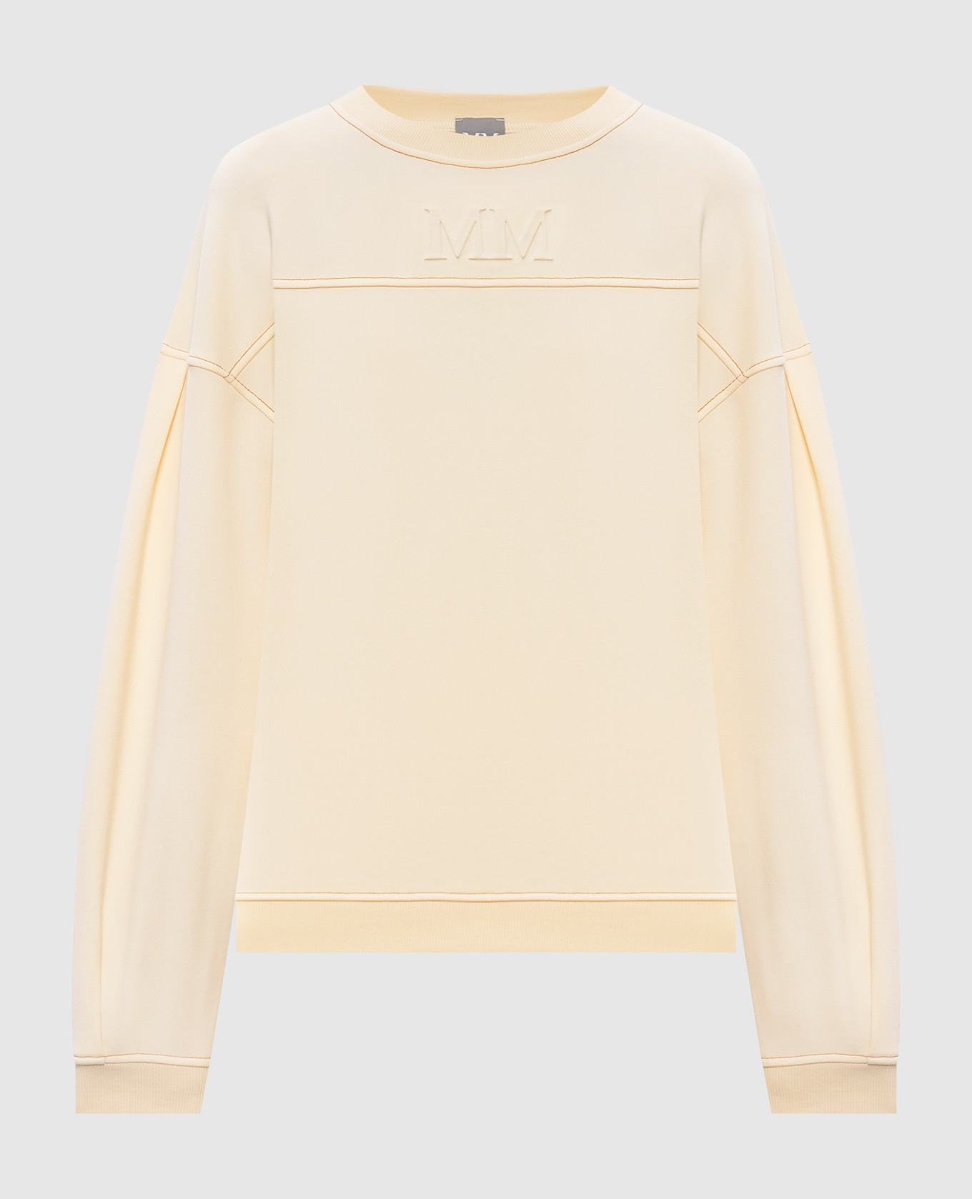 Beige sweatshirt MOGOL with textured monogram Max Mara