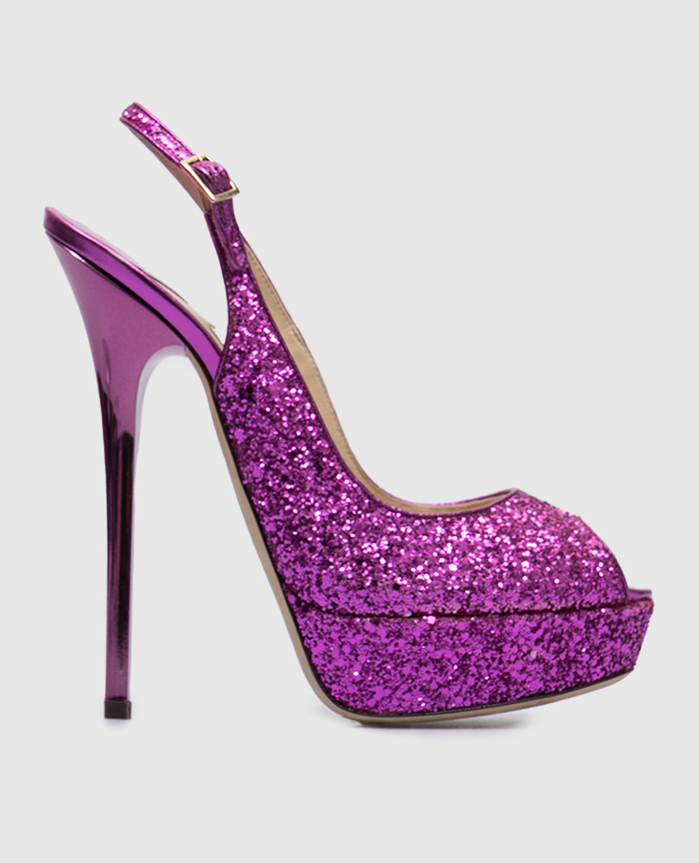 

Pink leather sandals with glitter Jimmy Choo