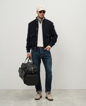 Brunello Cucinelli Blue distressed jeans with logo M283PX1290