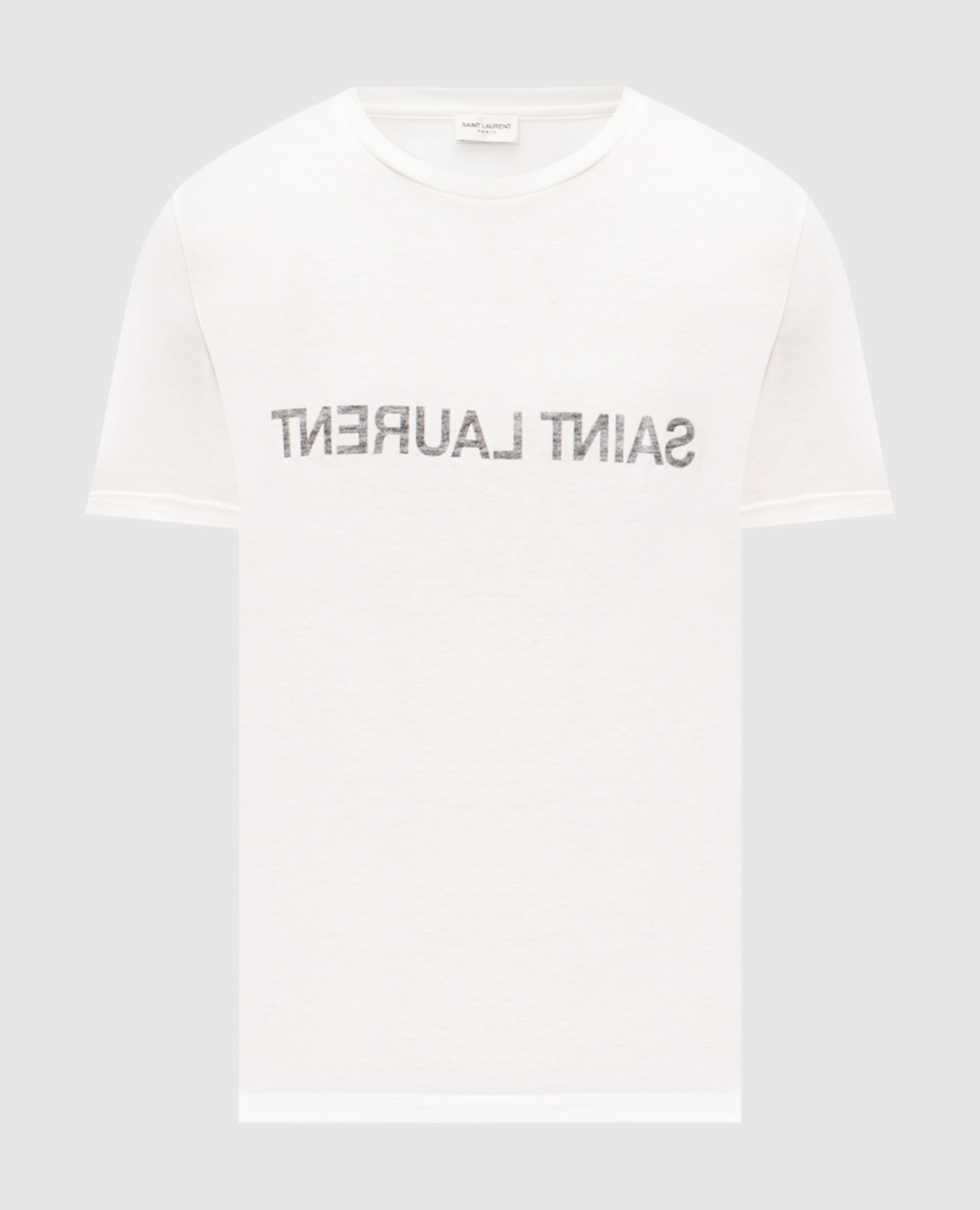 

White T-shirt with logo print Saint Laurent