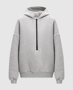 Fear of God Grey insulated zip hoodie with logo FG25FW12123FLC