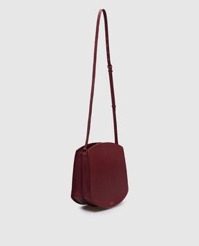 Savette Florence burgundy leather saddle bag H03204