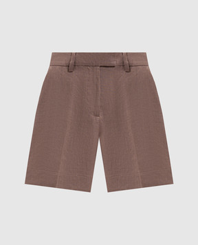 Babe Pay Pls Brown linen shorts 0D26000514
