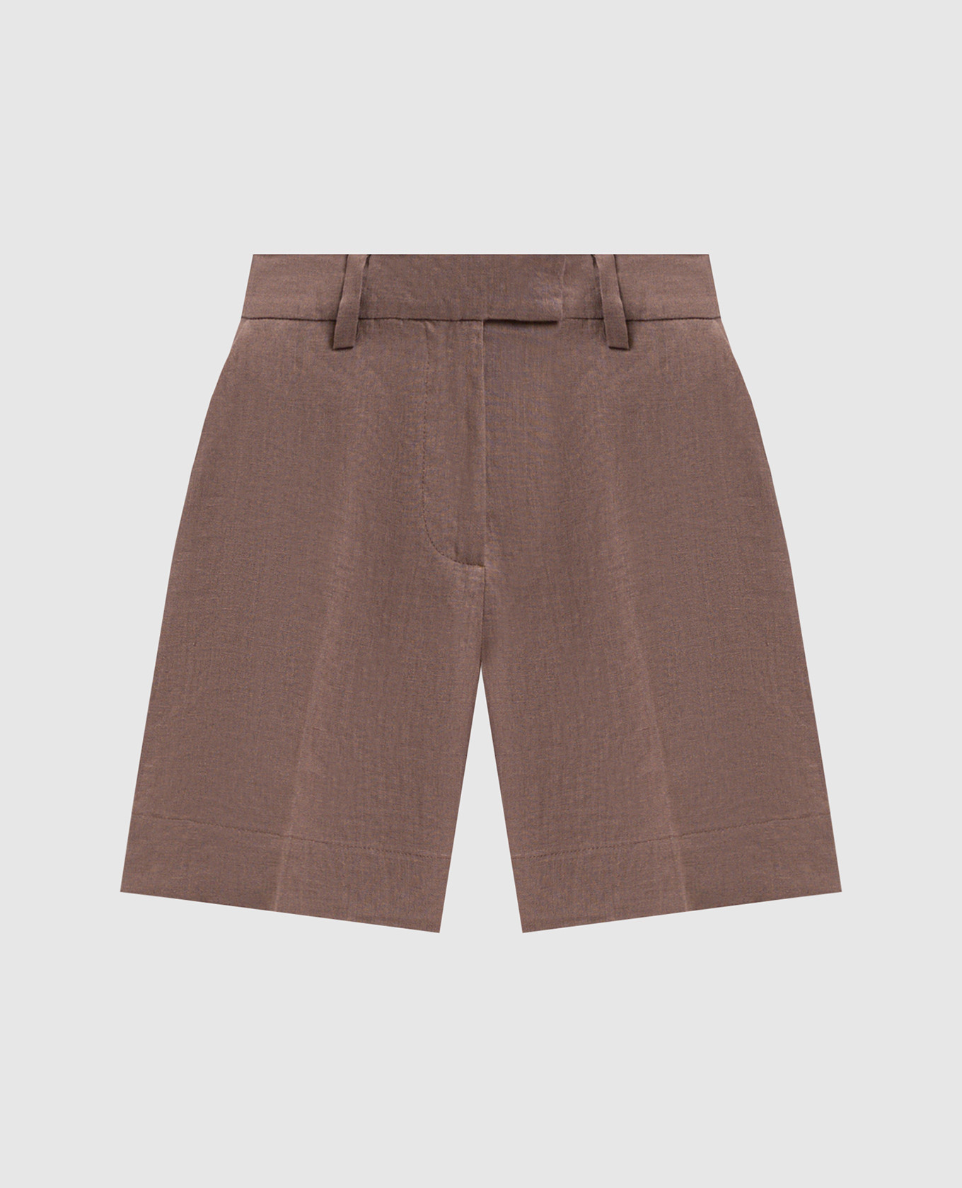 Brown linen shorts Babe Pay Pls