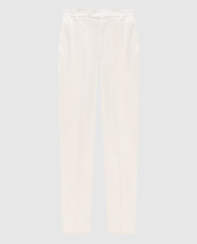 Brunello Cucinelli Beige corduroy pants with logo M279D3030F