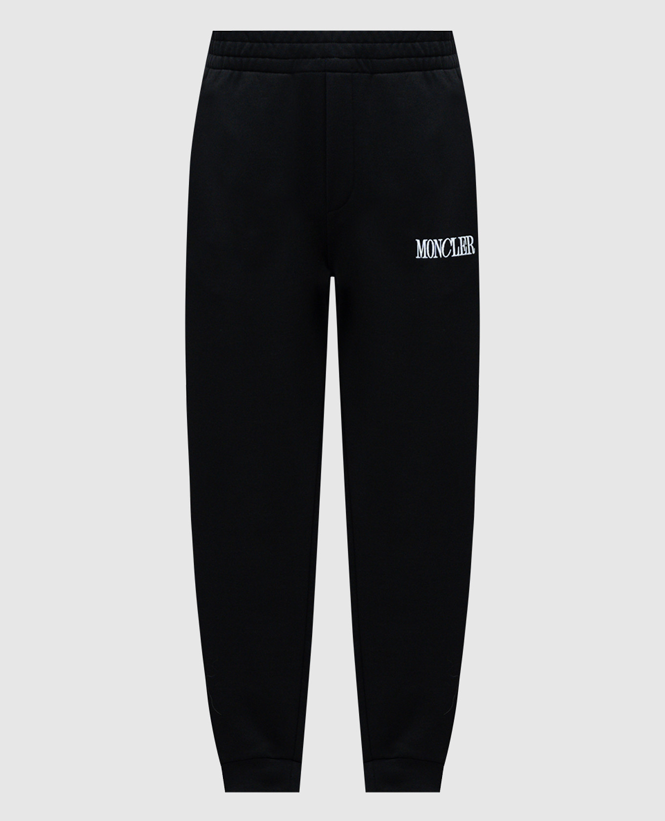 Black joggers with contrasting logo embroidery Moncler