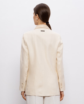 Peserico Beige linen jacket E01489A2606