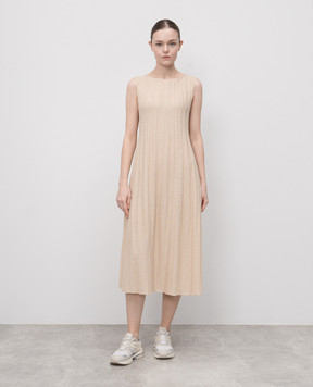 BOBOUTIC Beige silk and linen dress 4811