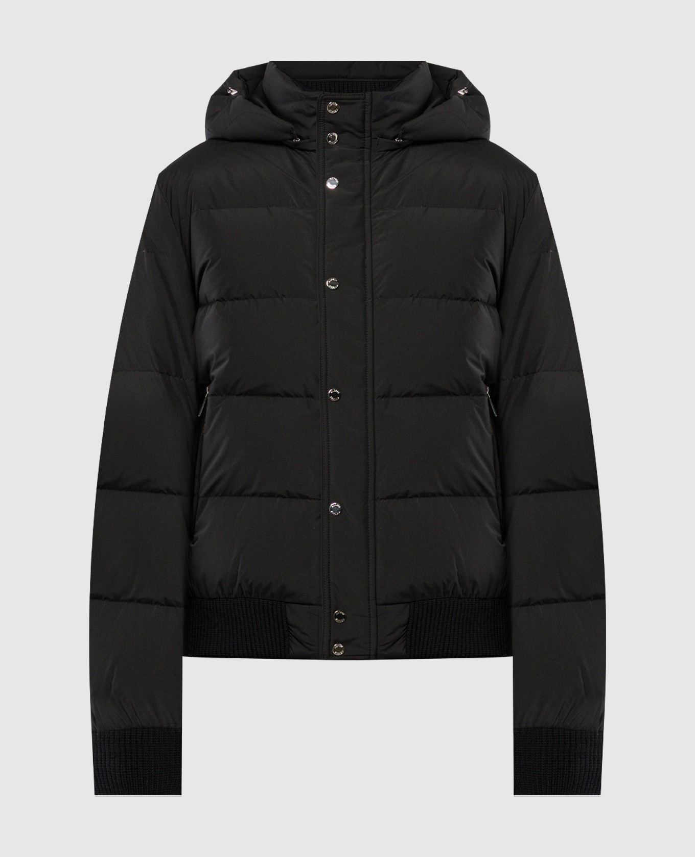 Black quilted down jacket moorer