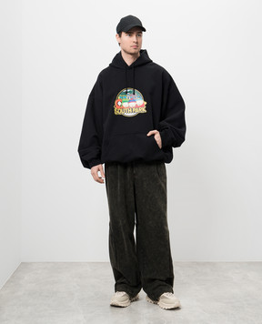 Vetements Black hoodie with South Park print UA66HD670B