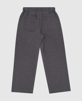 Brunello Cucinelli Children's gray melange pants BH827P214C