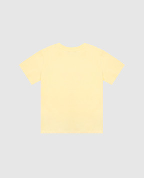 Balmain Children's yellow T-shirt with branded print BW8R01Z00571214