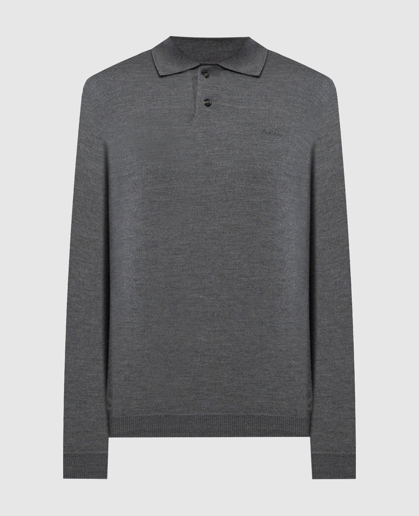 

JERRY gray wool polo shirt A.P.C, Grey