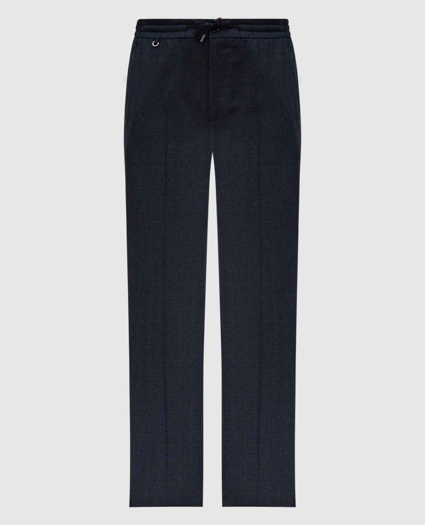 

Gray checked wool trousers with metallic logo Stefano Ricci, Grey