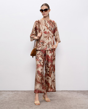 Max Mara Weekend Temide beige silk pants TEMIDE