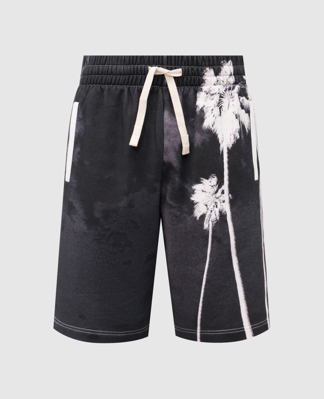 White printed shorts Palm Angels