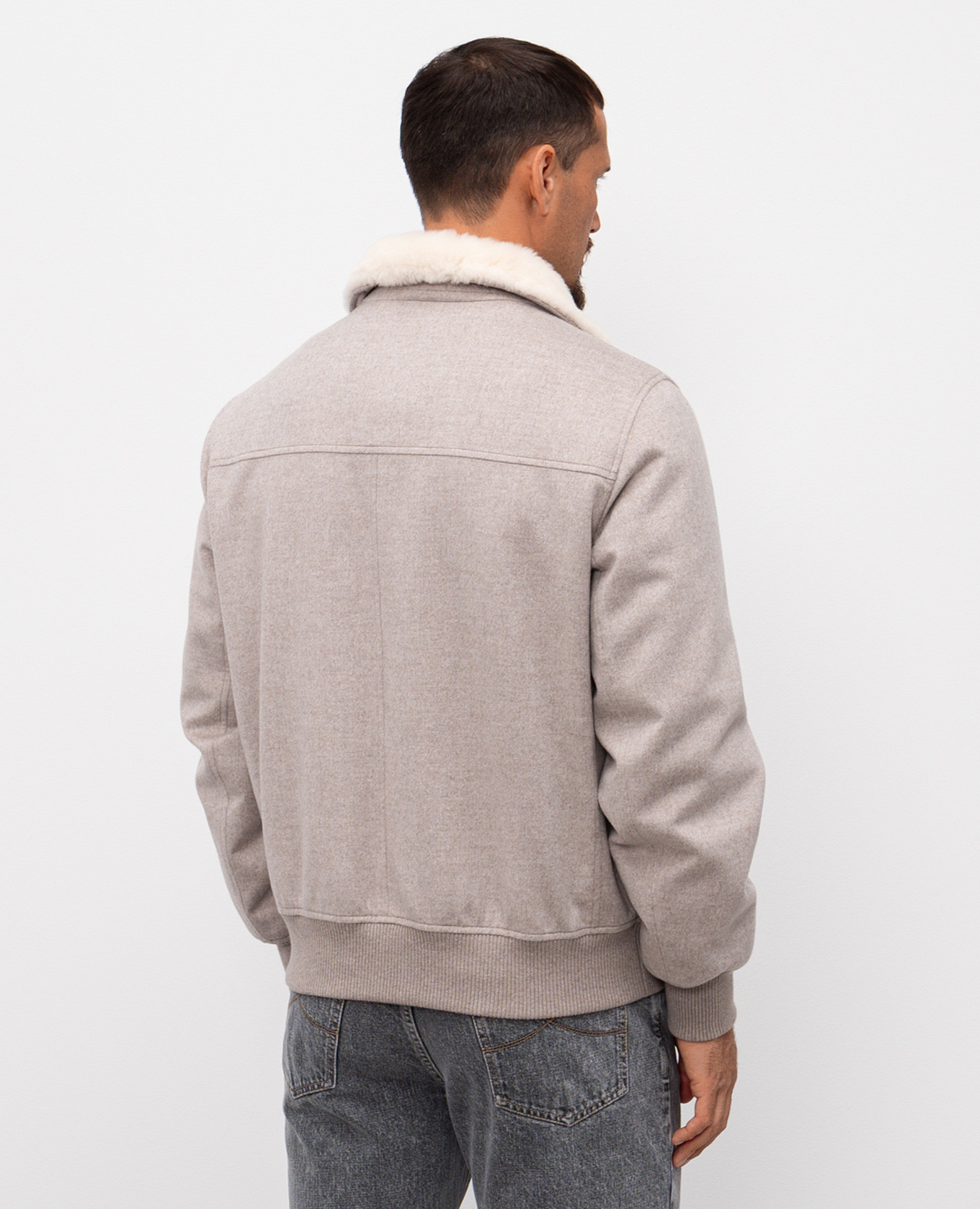 

Beige cashmere jacket Brunello Cucinelli