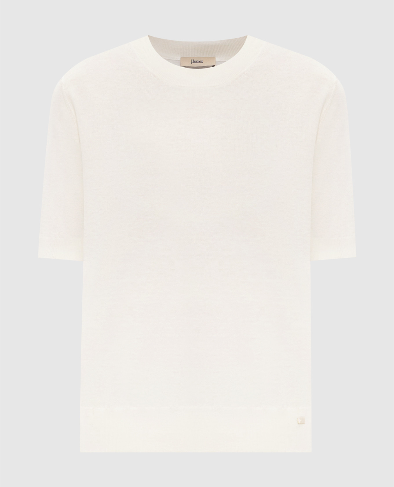

White T-shirt with silk Herno