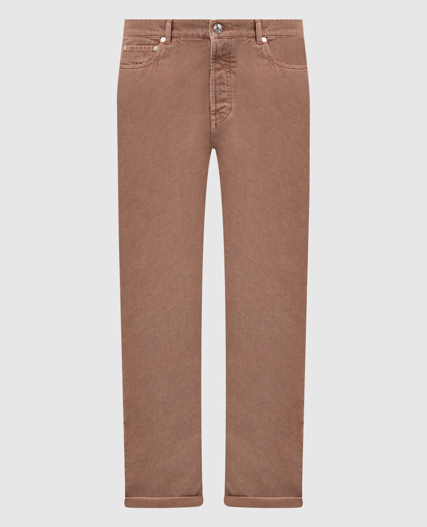 

Brown logo jeans Brunello Cucinelli