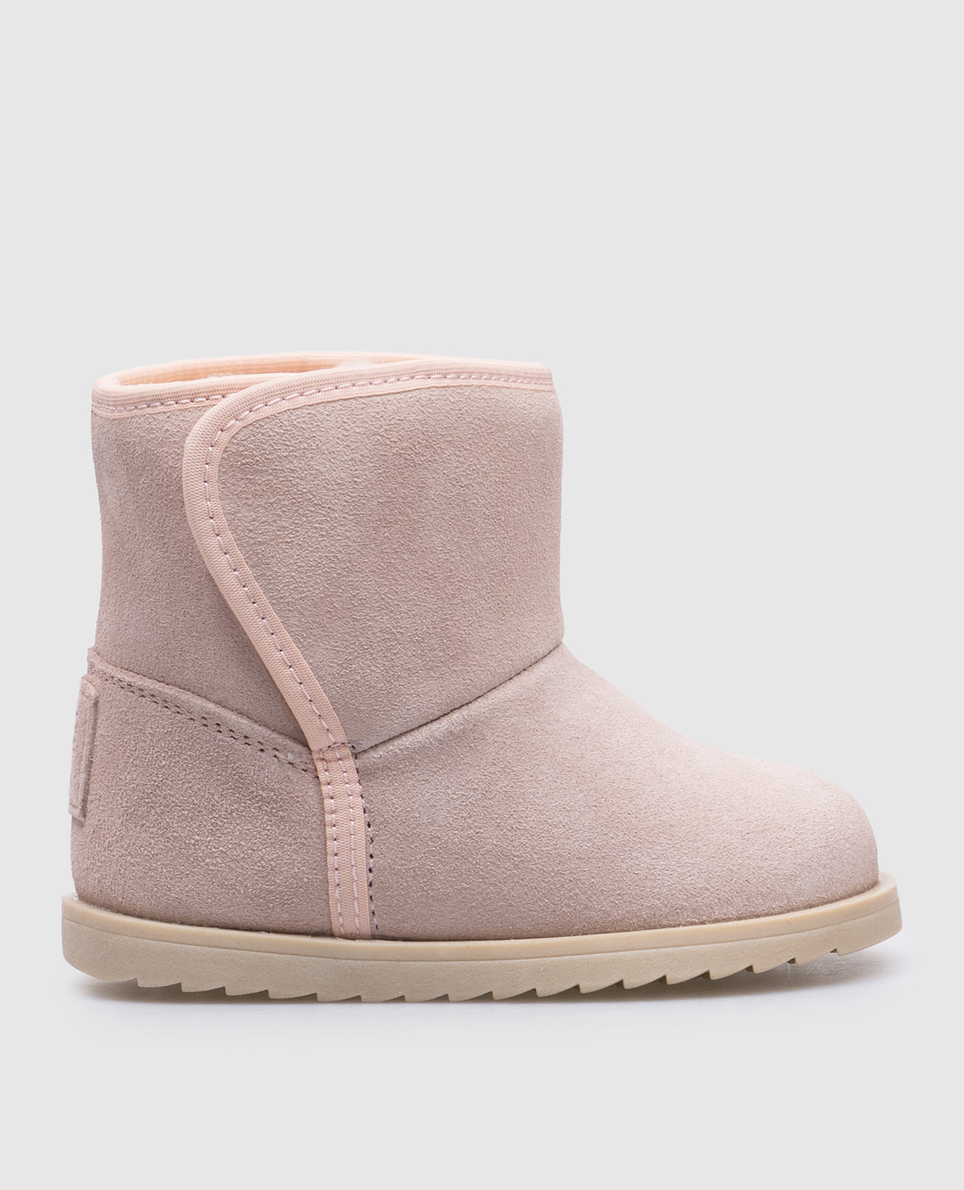 Kids pink logo suede ugg boots colors of california