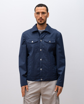 Brunello Cucinelli Blue wool shirt jacket MM4506413
