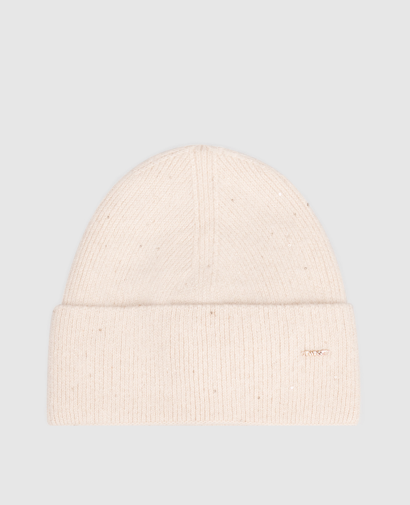 Beige angora hat with lurex Twinset