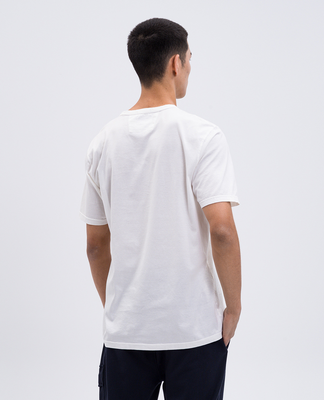 

White T-shirt with logo print C.P. Company