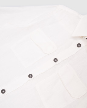 C.P. Company Children's white linen shirt CUC00ALUA011015