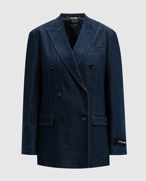 Dolce&Gabbana Blue double-breasted jacket F2941DG8LW8