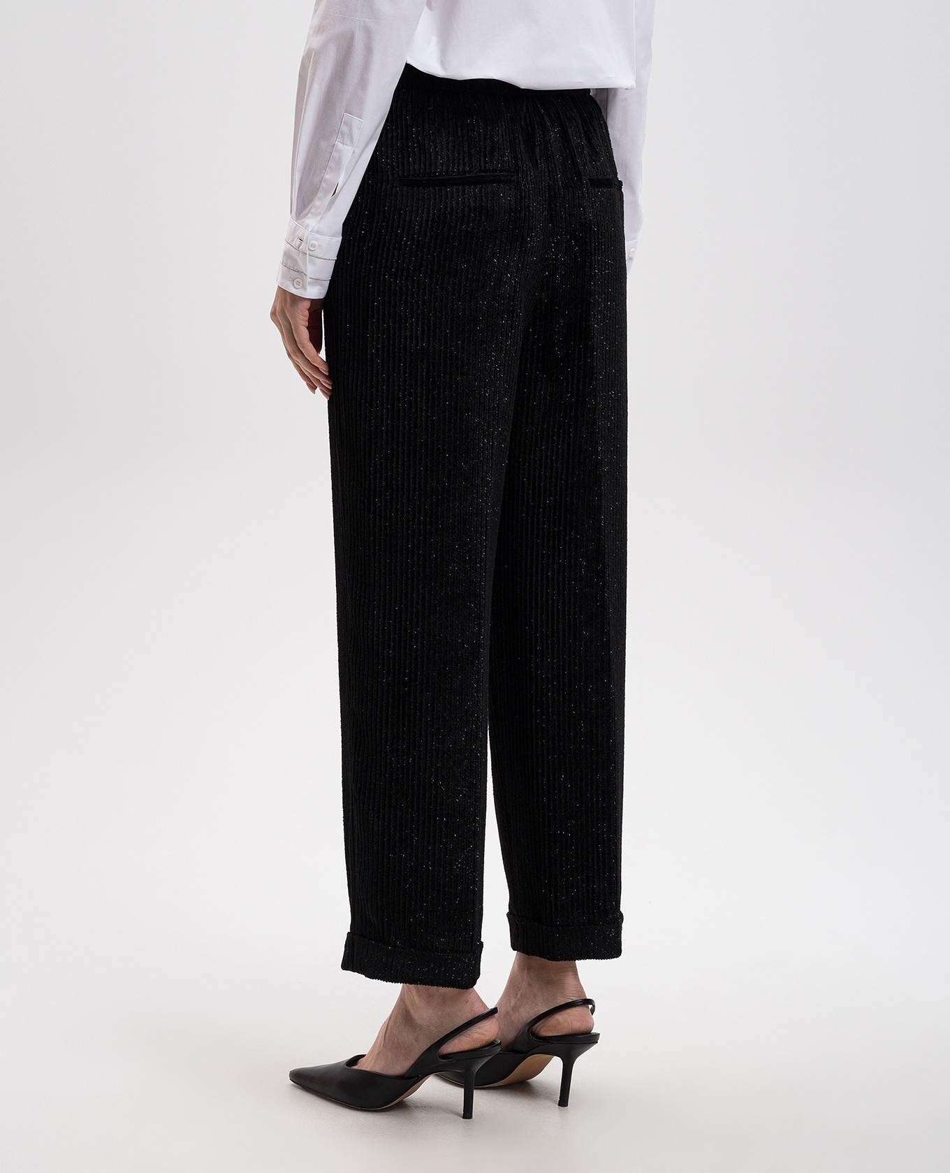 

Black corduroy pants with lurex Peserico