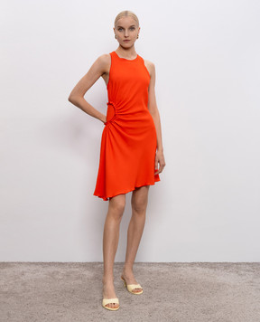Victoria Beckham Red wool dress with drapery 1225WDR006419A