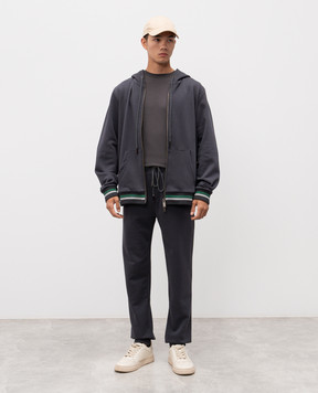 Iceberg Grey sports jacket with logo print E0406317