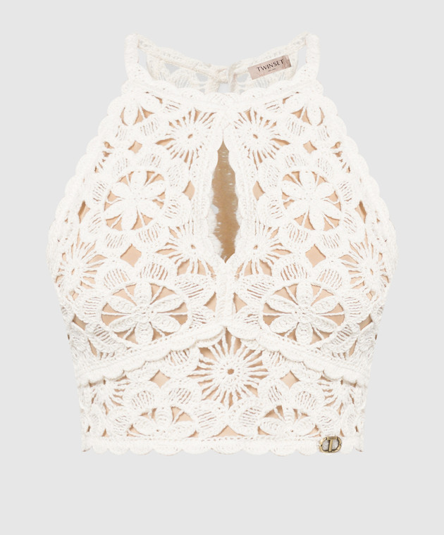 Twinset - Beige lace top 241TT3233 - shop with Malta delivery at