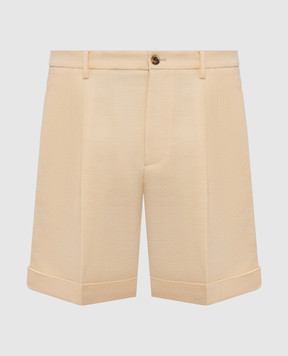 Valentino Beige Bermuda shorts with jute and silk 6V3RDE30AKJ