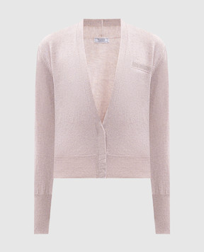 Peserico Beige cardigan made of wool, silk and cashmere A99365F129283A