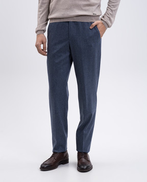 Enrico Mandelli Blue wool pants GYMP014442