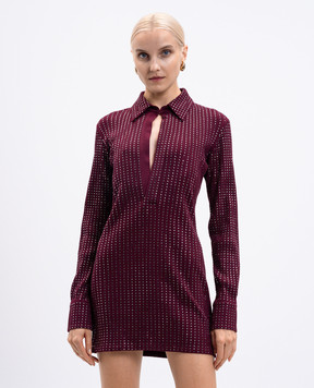 The Attico Burgundy dress with crystals 251WCA00456JJJ051TR