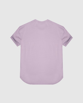 Brunello Cucinelli Children's purple T-shirt with monil chain B0T81T439B