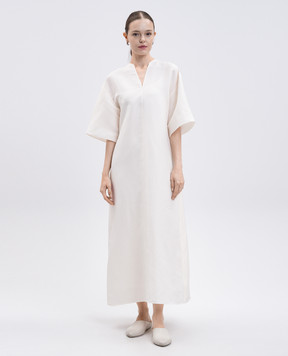 The Row Mia white silk dress 9015W3952
