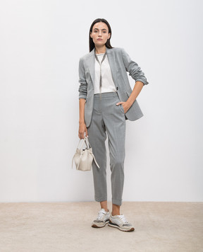 Peserico Gray jacket with wool S0160302660