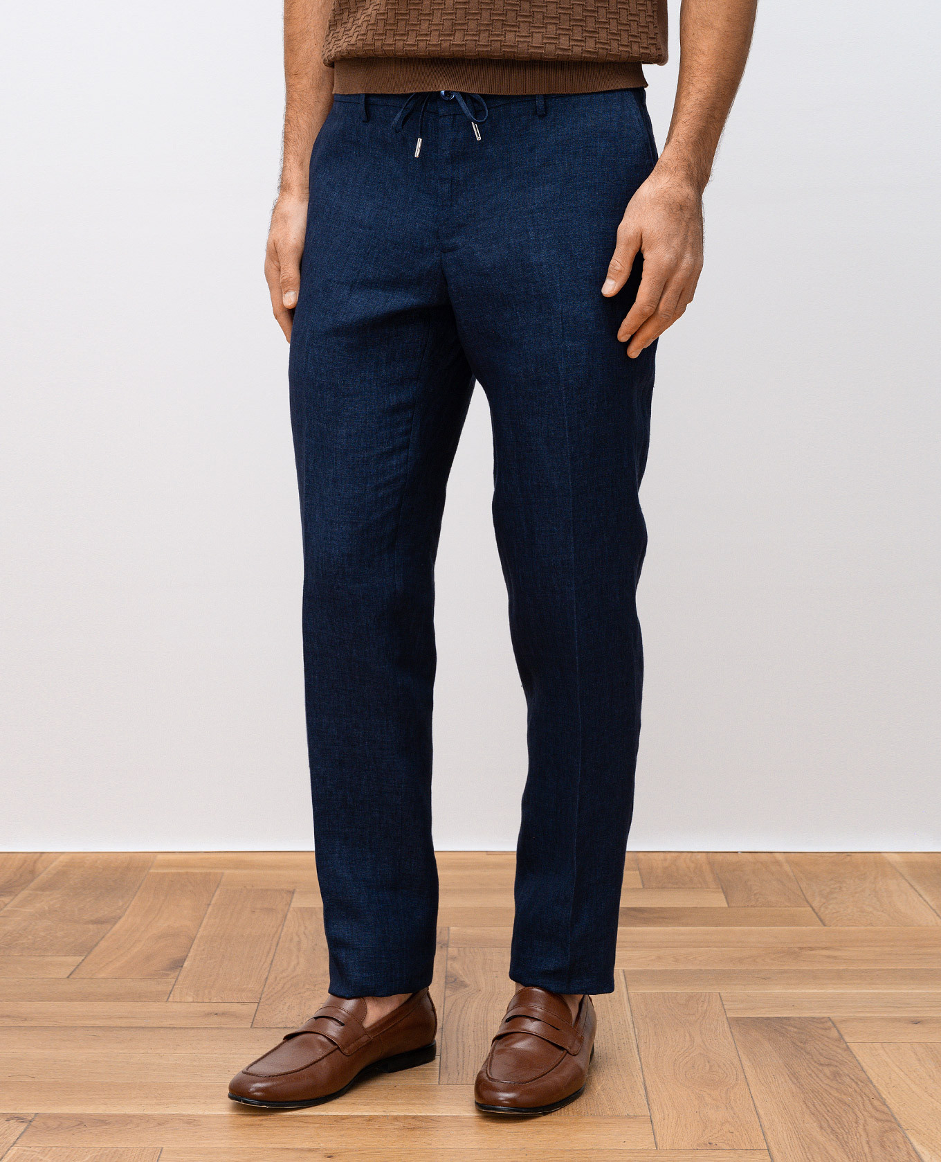 

Blue linen pants Bertolo Cashmere