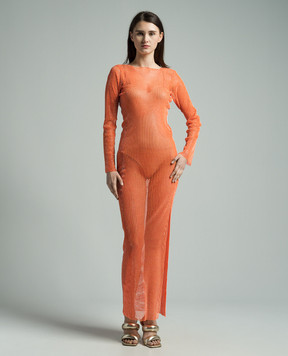 Santa Brands Orange maxi dress with crystals MAXIDRESS