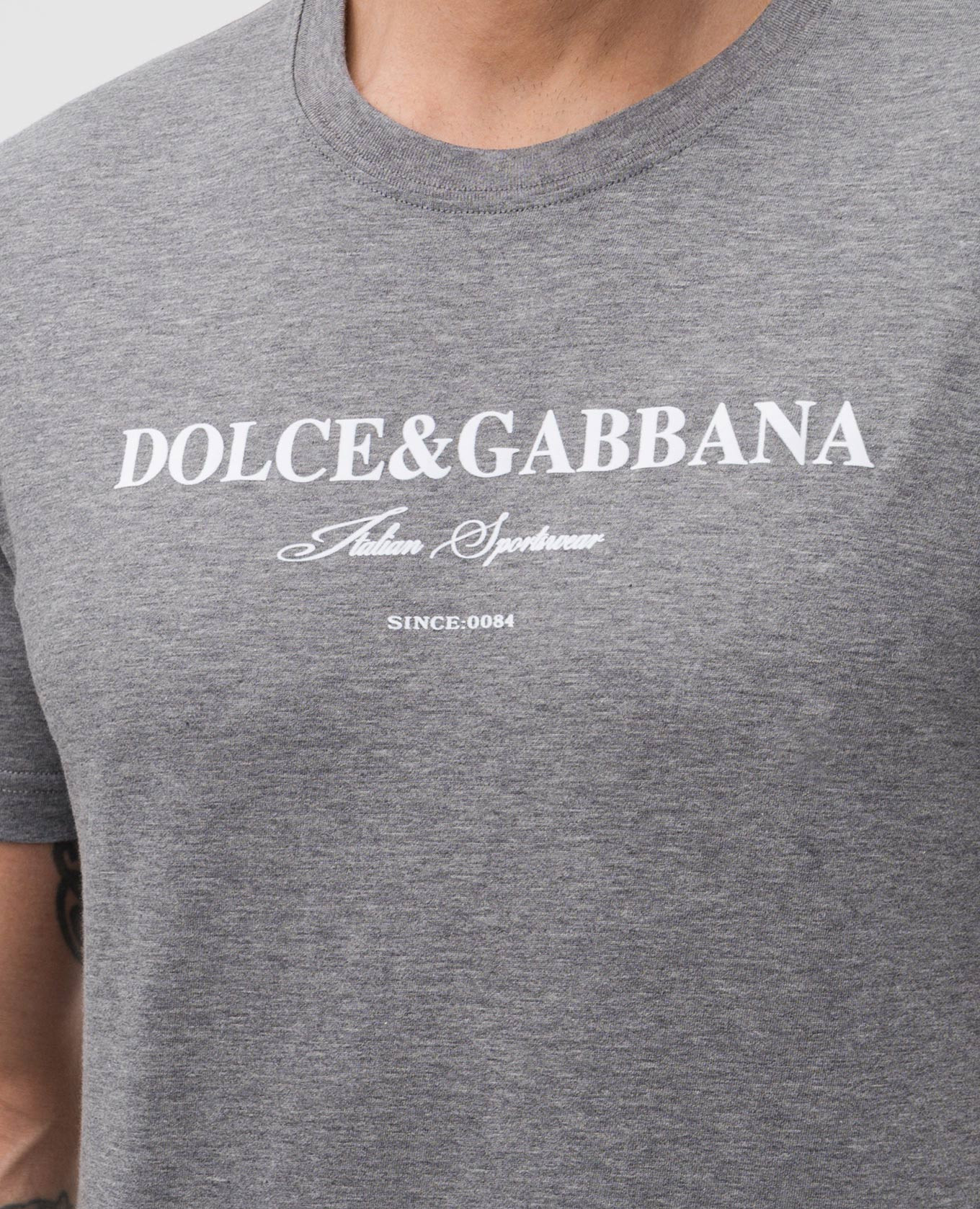 

Grey T-shirt with logo print Dolce&Gabbana