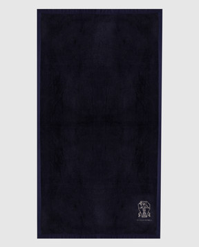 Brunello Cucinelli Purple towel with logo embroidery MLB925049P