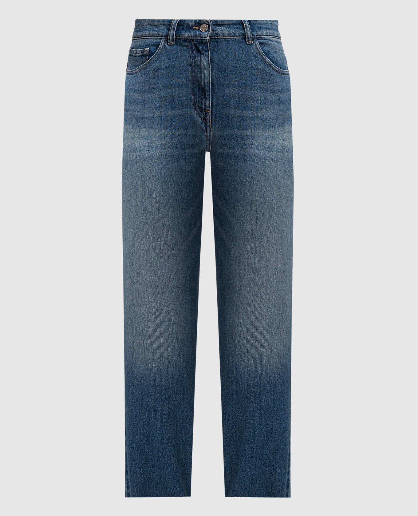 Blue jeans with logo embroidery Twinset
