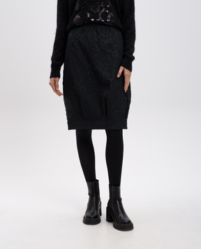Twinset Black skirt with logo 242AT2022