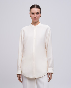 Gabriela Hearst Beige Terra wool and silk shirt 2251764W165