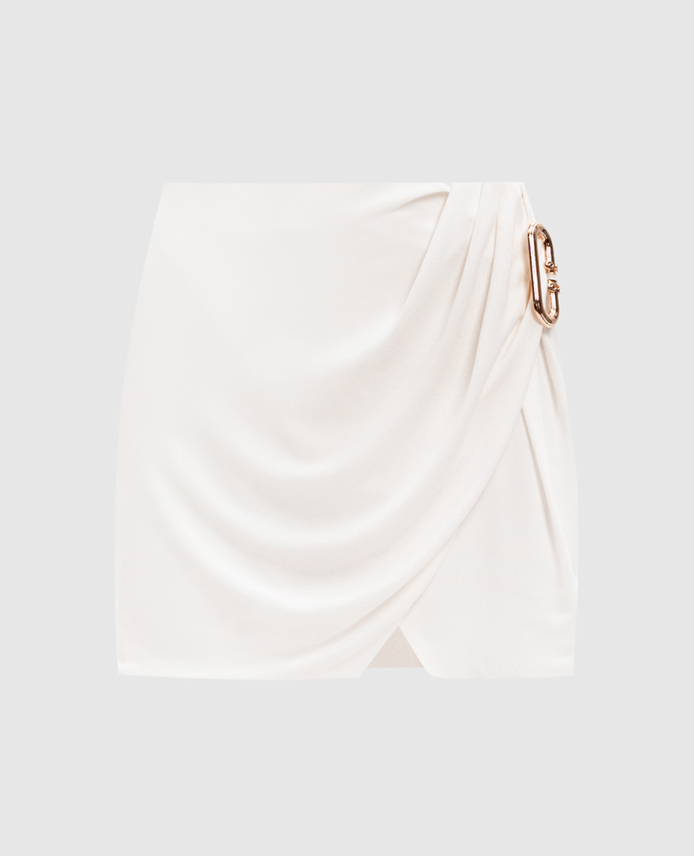 

White skirt with a brooch Casablanca